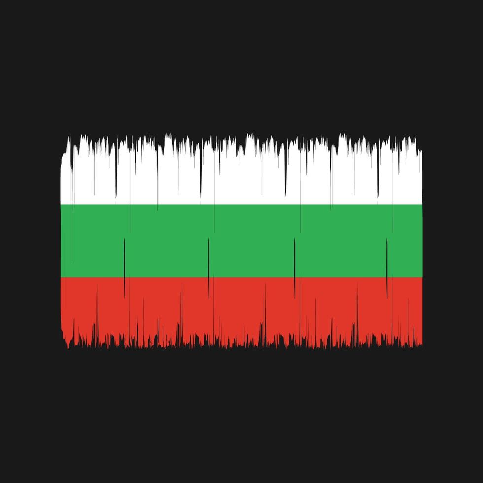 Bulgaria Flag Brush. National Flag vector