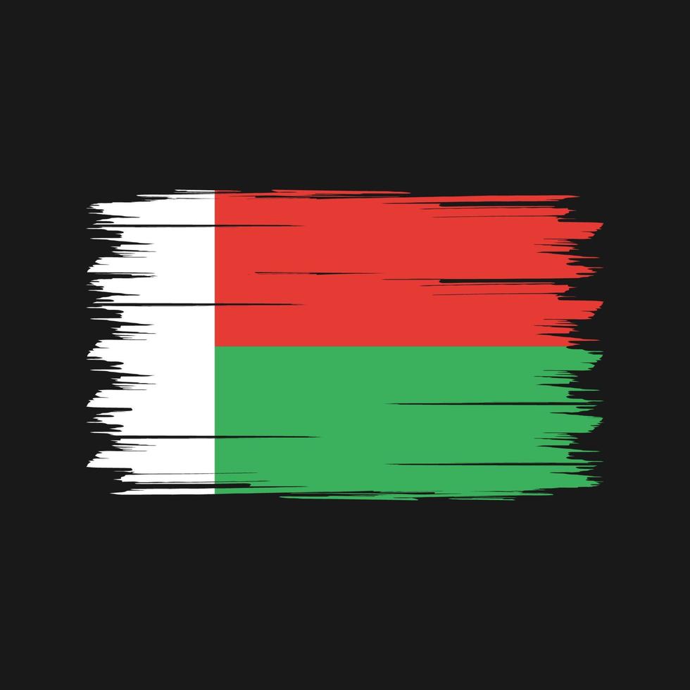 Madagascar Flag Brush. National Flag vector