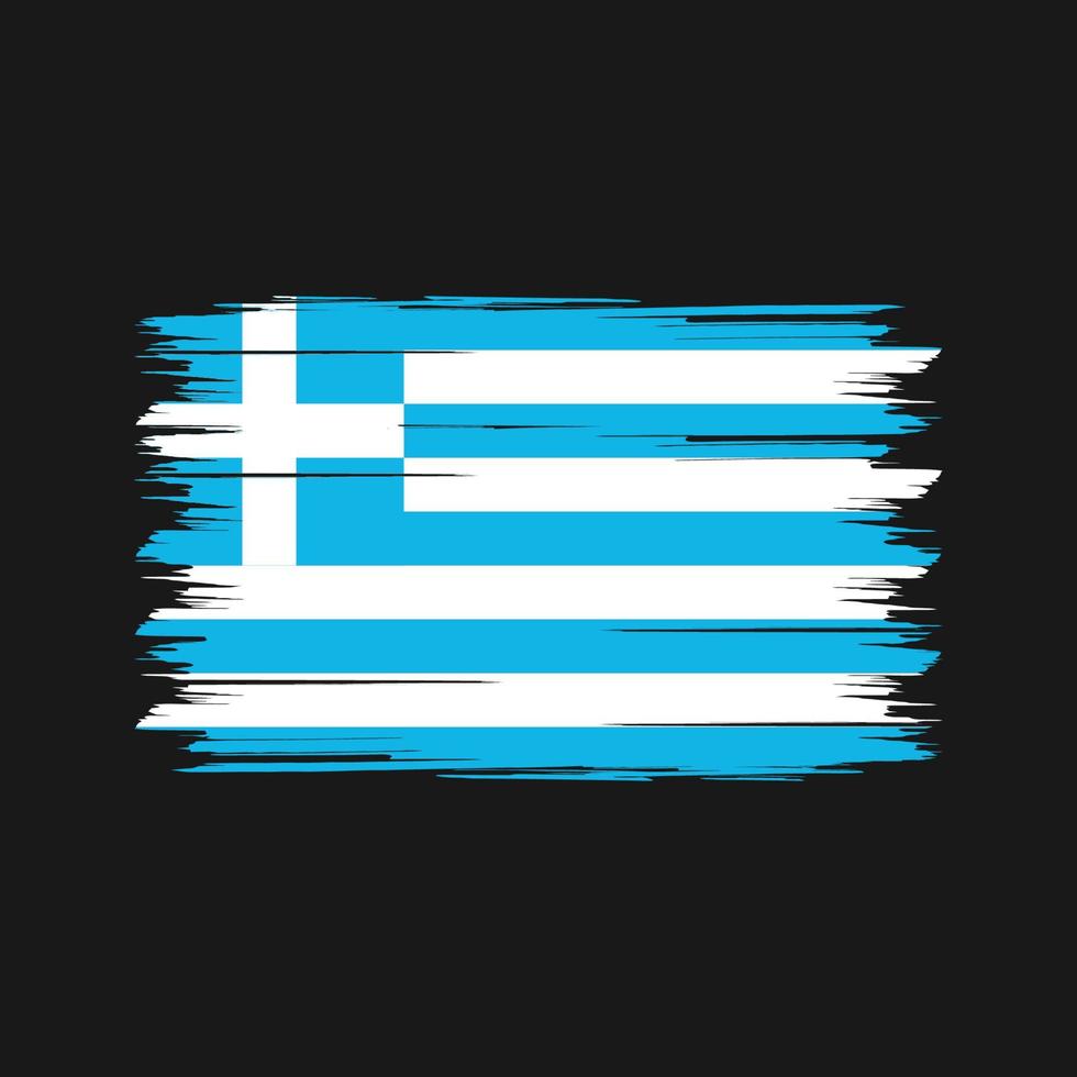 cepillo de bandera de grecia. bandera nacional vector