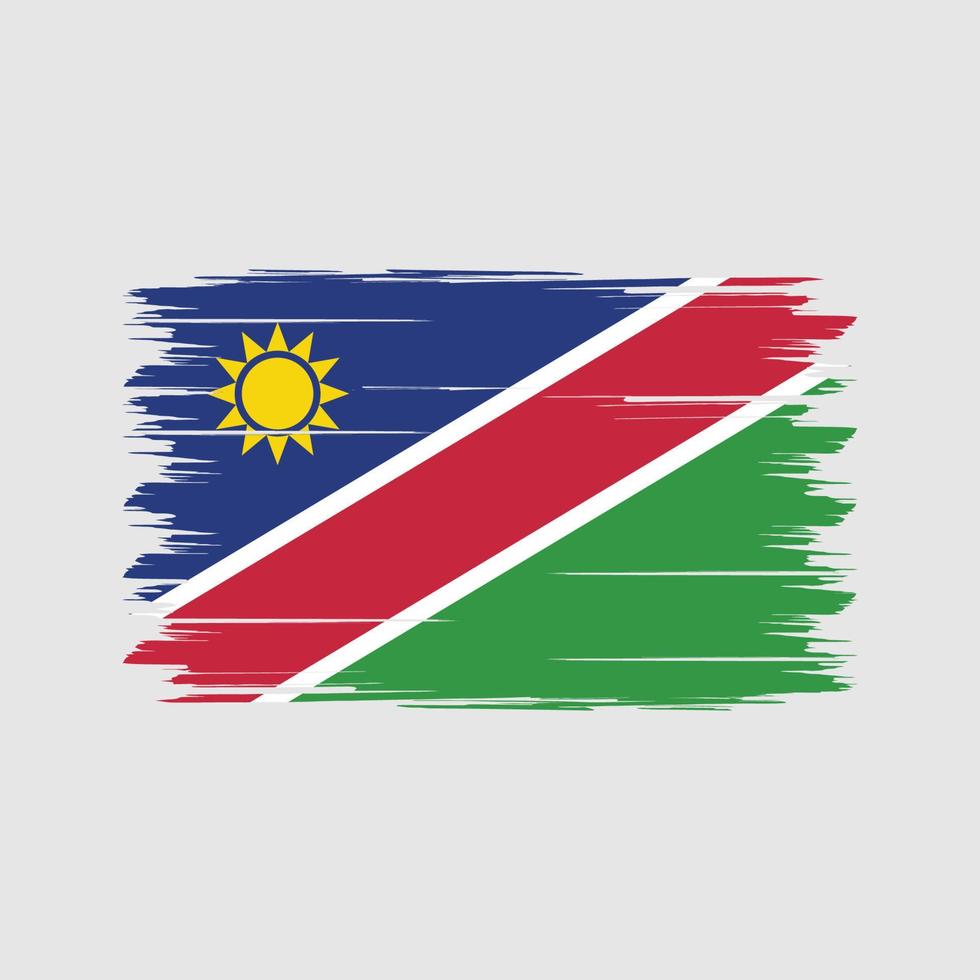 cepillo de bandera de namibia. bandera nacional vector