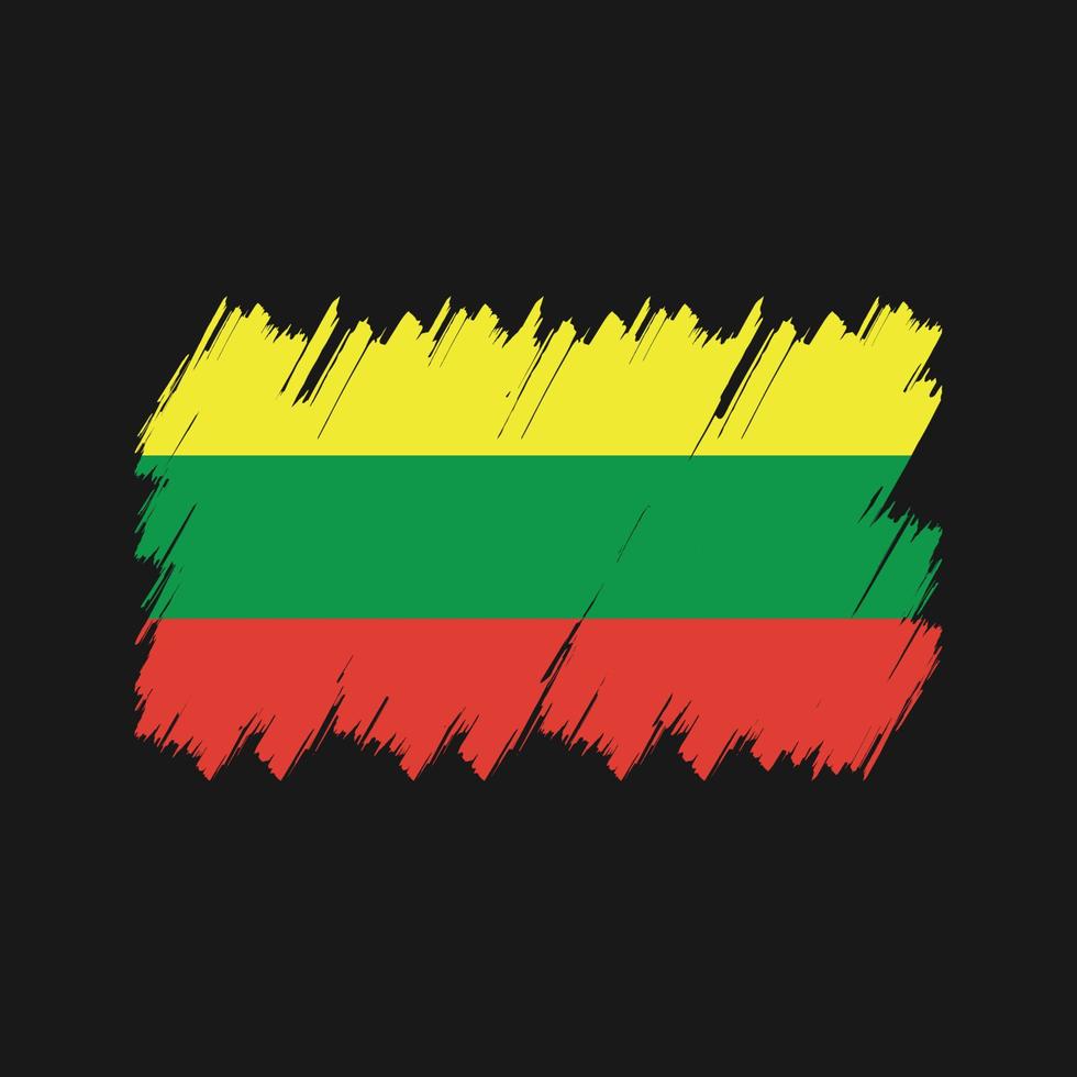 Lithuania Flag Brush Vector. National Flag vector
