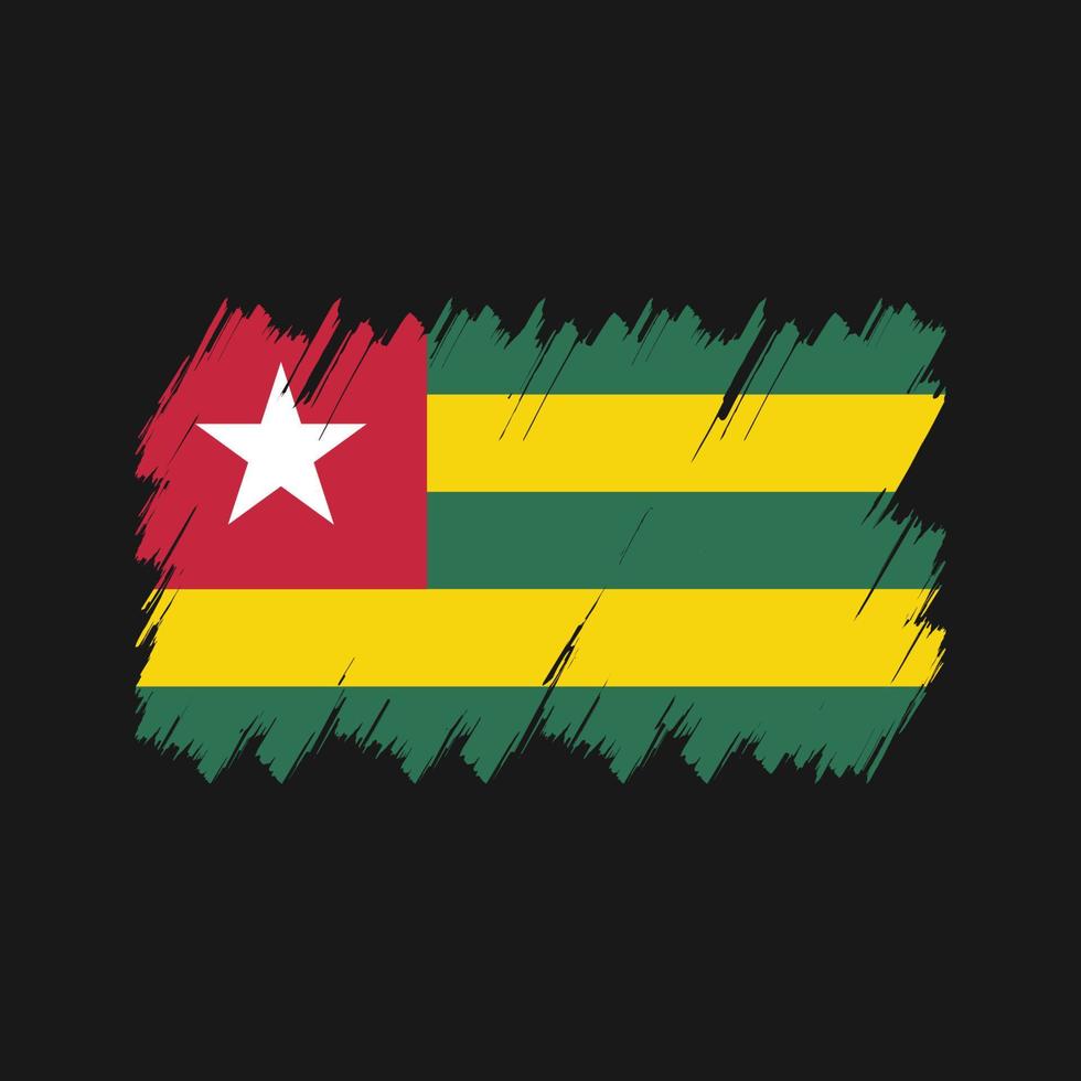 Togo Flag Brush Vector. National Flag vector