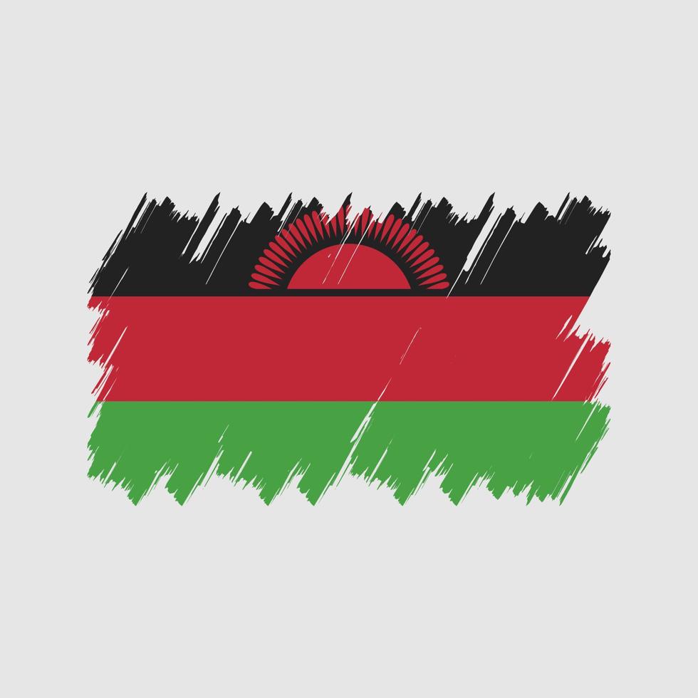 Malawi Flag Brush Vector. National Flag vector