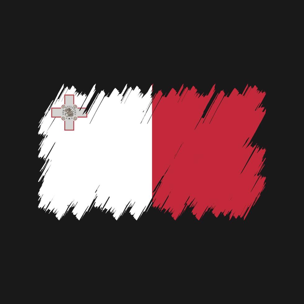 Malta Flag Brush Vector. National Flag vector