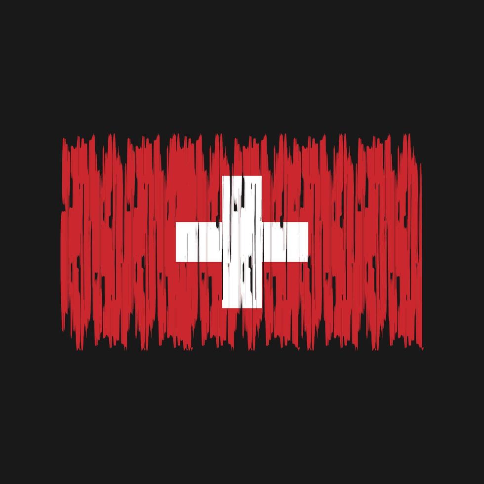 Switzerland Flag Brush Strokes. National Flag vector
