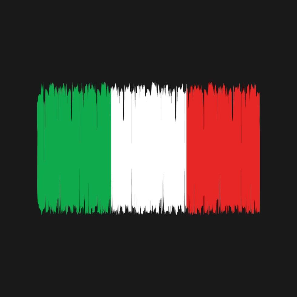 Italy Flag Brush. National Flag vector