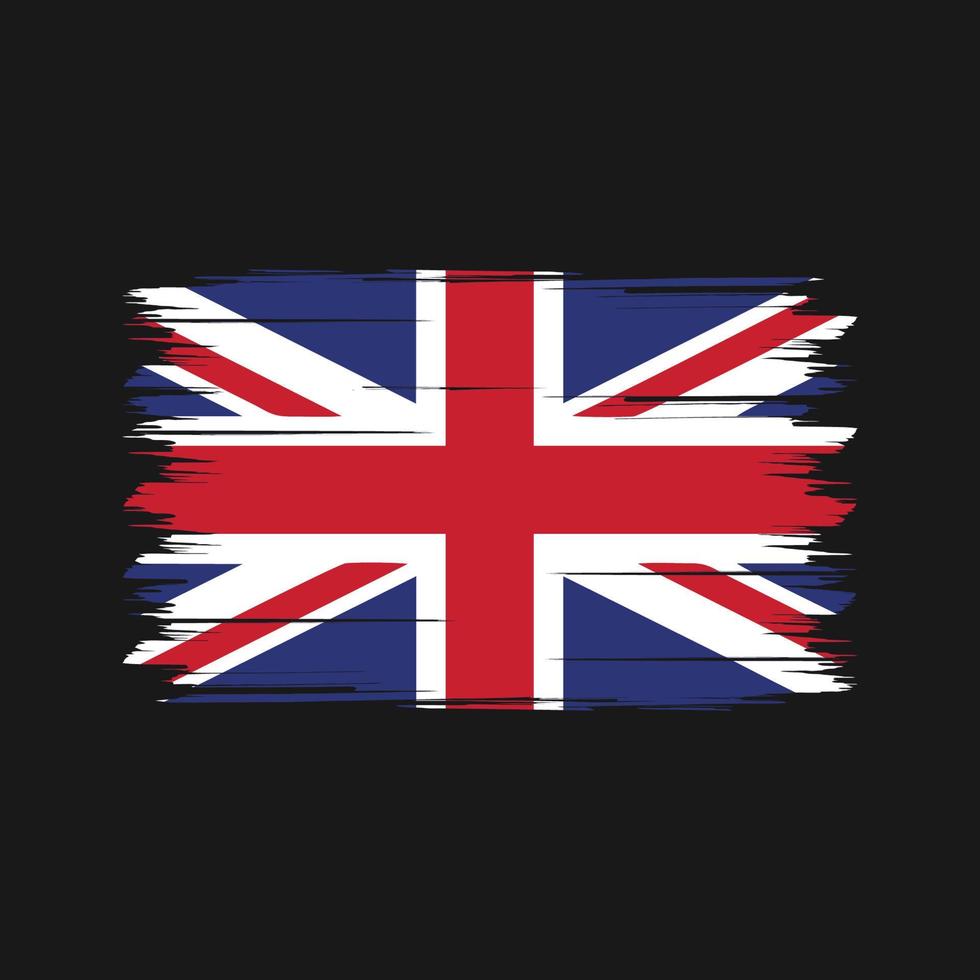 pincel de bandera del reino unido. bandera nacional vector