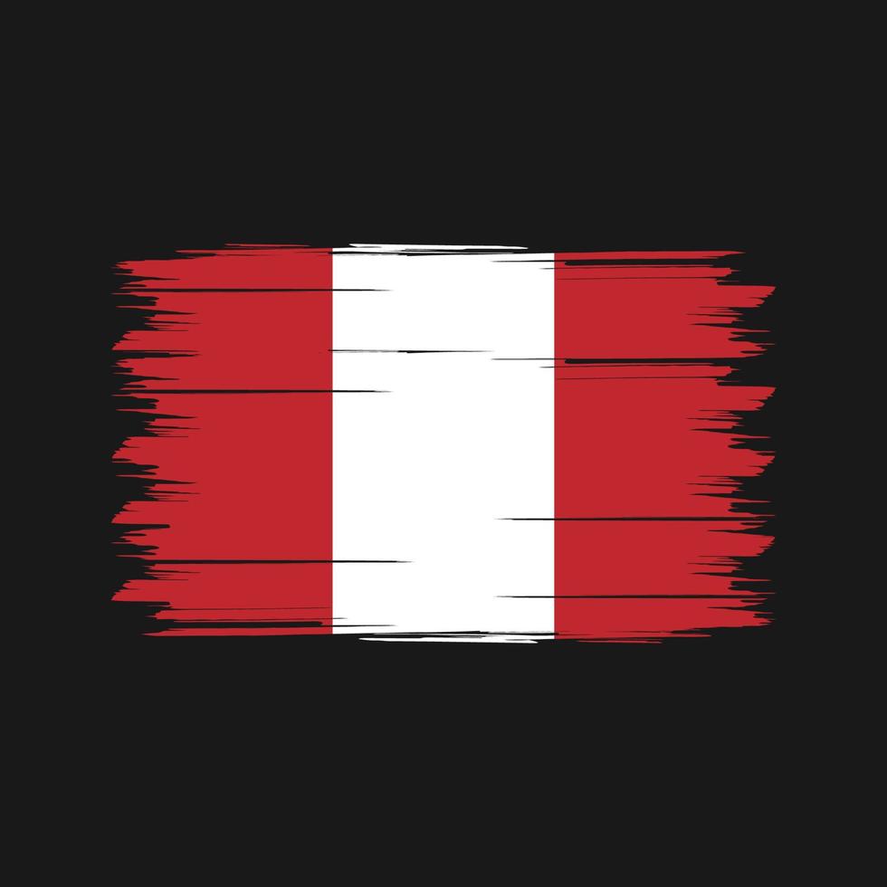 Peru Flag Brush. National Flag vector