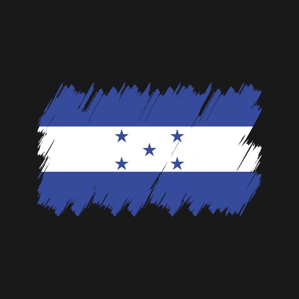 vector de pincel de bandera de honduras. bandera nacional