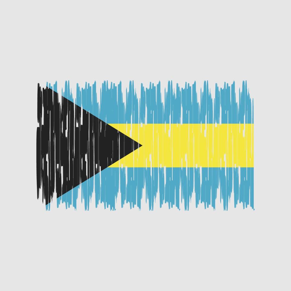 Bahamas Flag Brush Strokes. National Flag vector