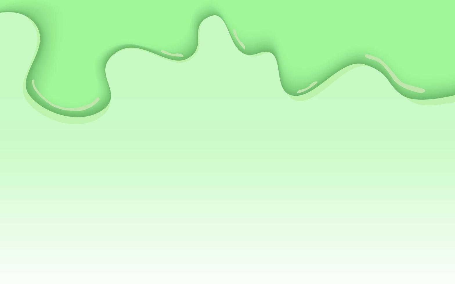 Paint green color dripping, Pastel color droping on background. Vector illustration