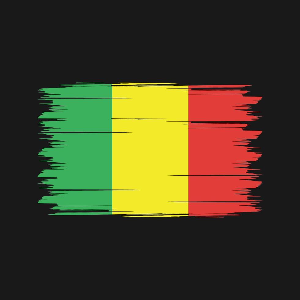 Mali Flag Brush. National Flag vector