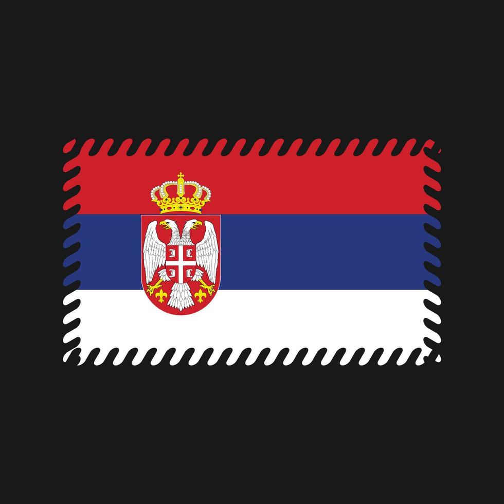 vector de bandera serbia. bandera nacional