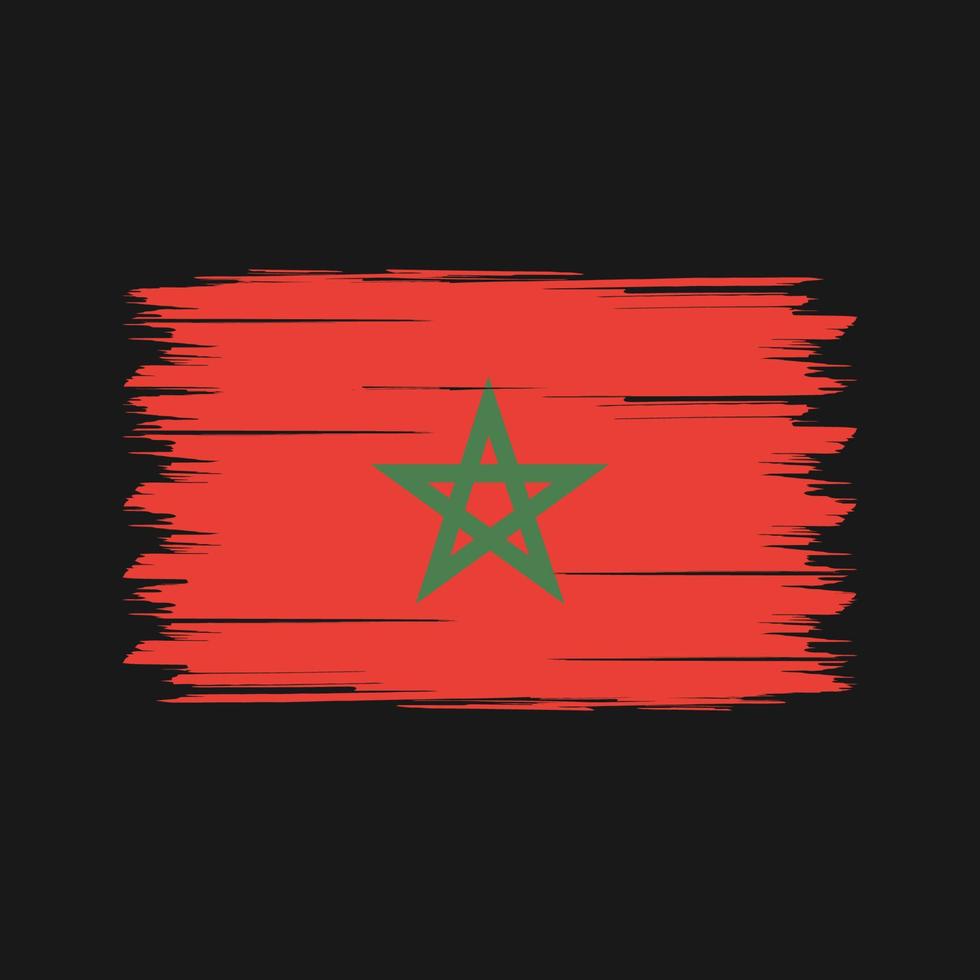 Morocco Flag Brush. National Flag vector