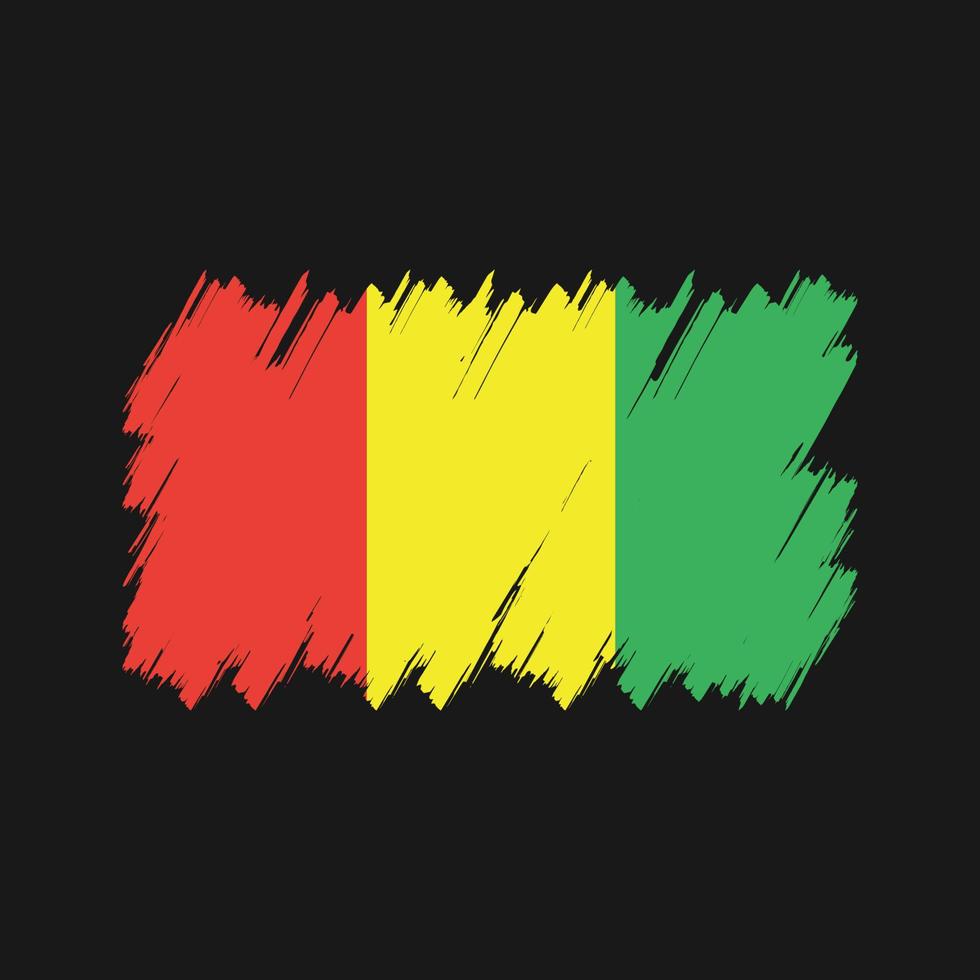 Guinea Flag Brush Vector. National Flag vector