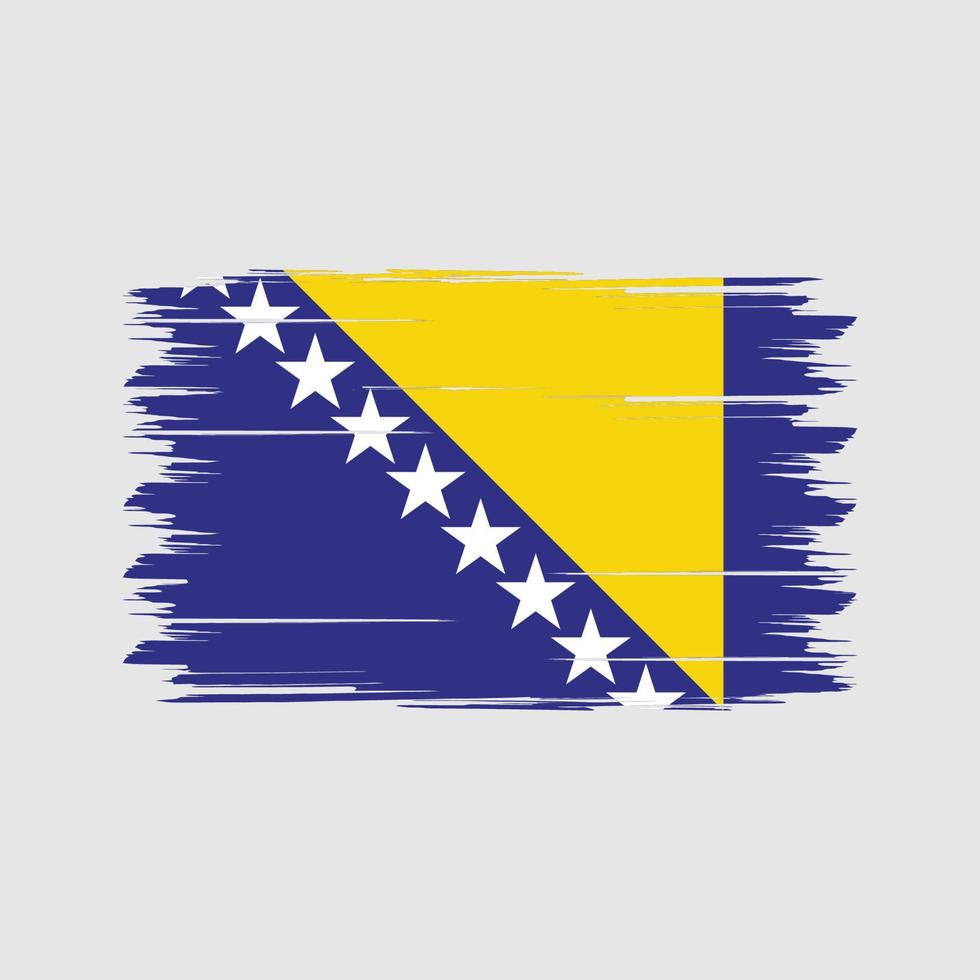 cepillo de la bandera de bosnia. bandera nacional vector