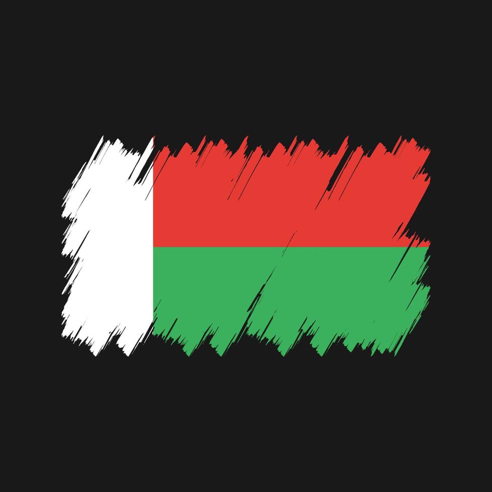 Madagascar Flag Brush Vector. National Flag vector