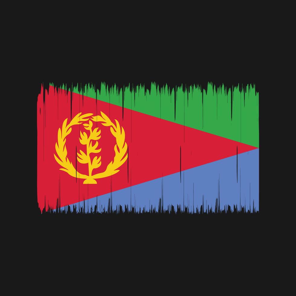 Eritrea Flag Brush. National Flag vector