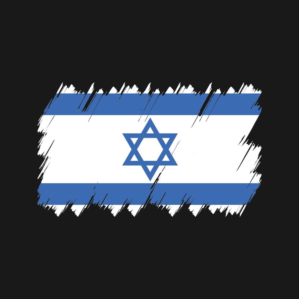 vector de pincel de bandera de israel. bandera nacional