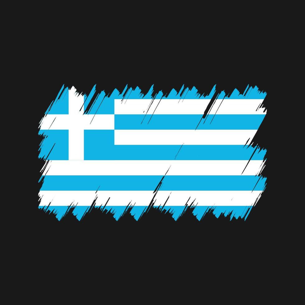 Greece Flag Brush Vector. National Flag vector