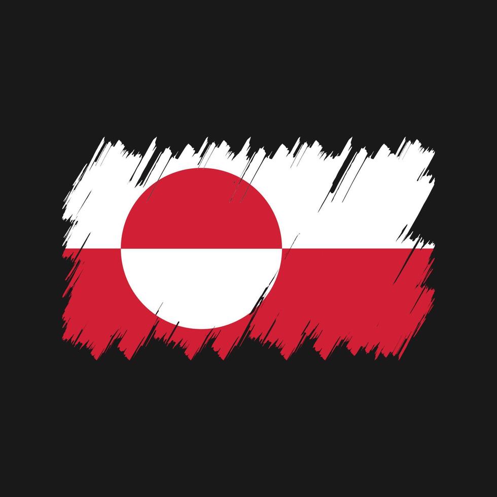 Greenland Flag Brush Vector. National Flag vector