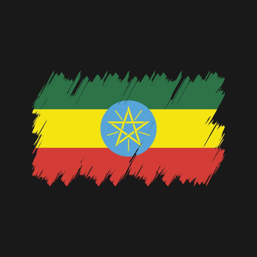 Ethiopia Flag Brush Vector. National Flag vector