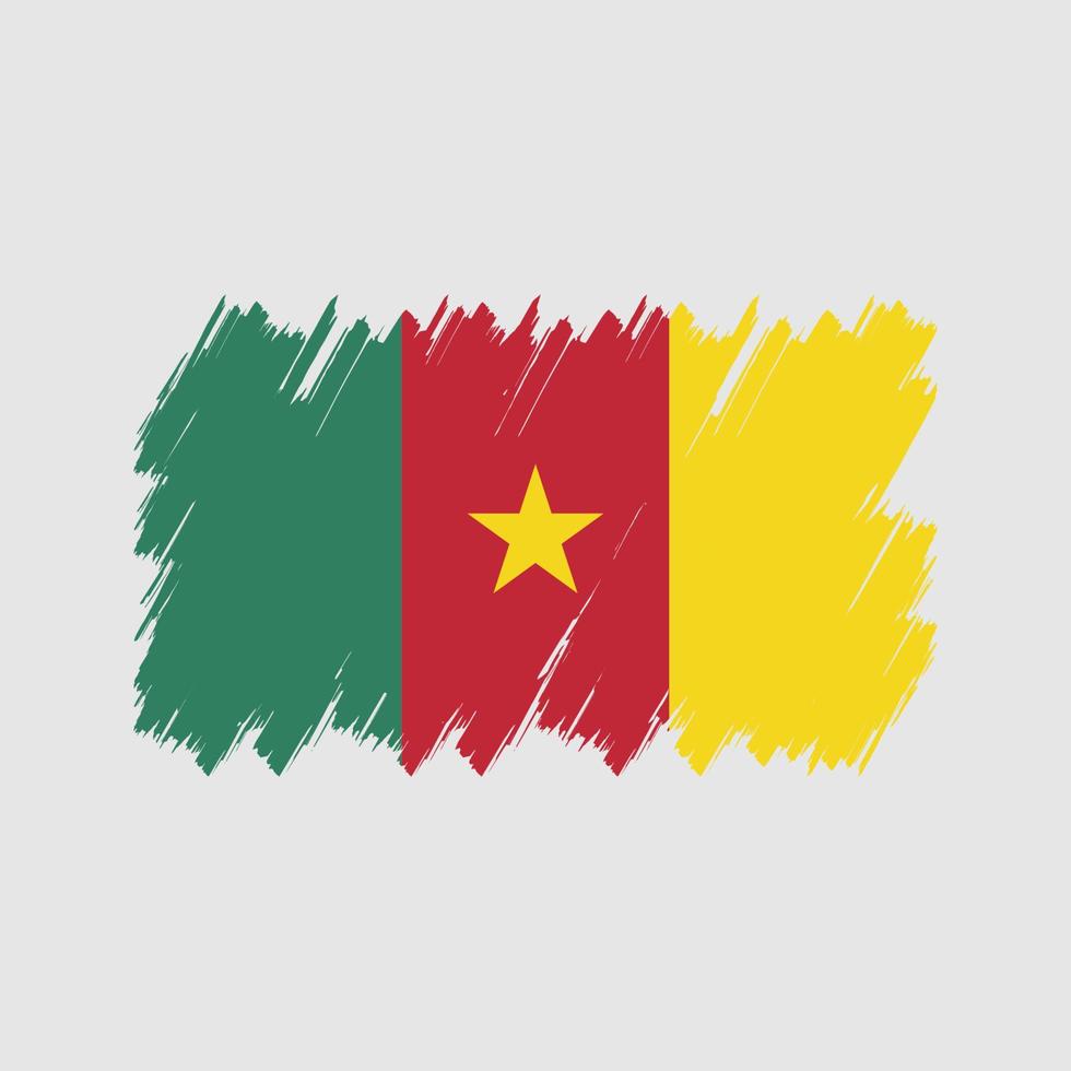 Cameroon Flag Brush Vector. National Flag vector