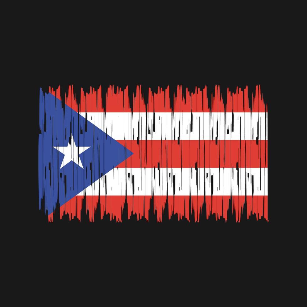 Puerto Rico Flag Brush Strokes. National Flag vector