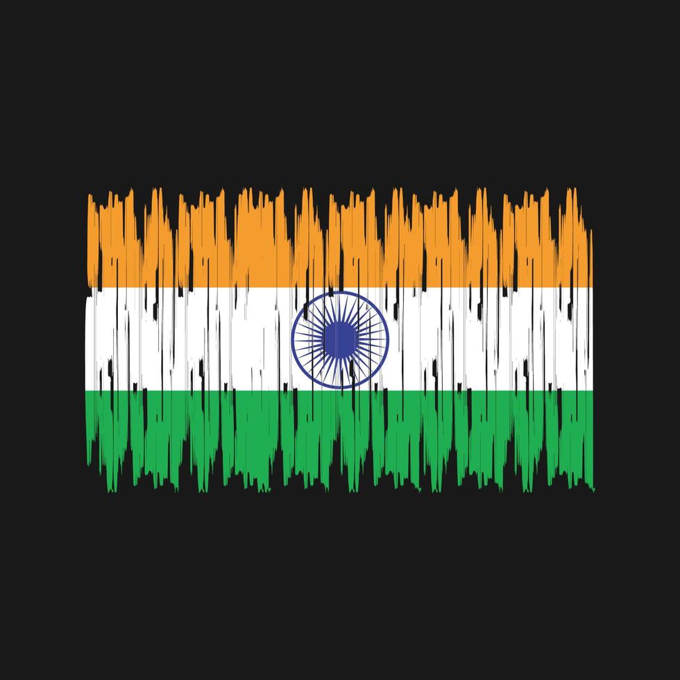 India Flag Brush Strokes. National Flag vector