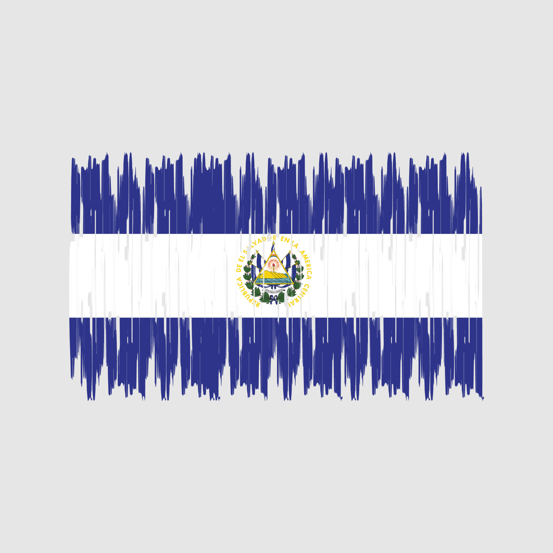 El Salvador Flag Brush Strokes. National Flag 9437435 Vector Art at