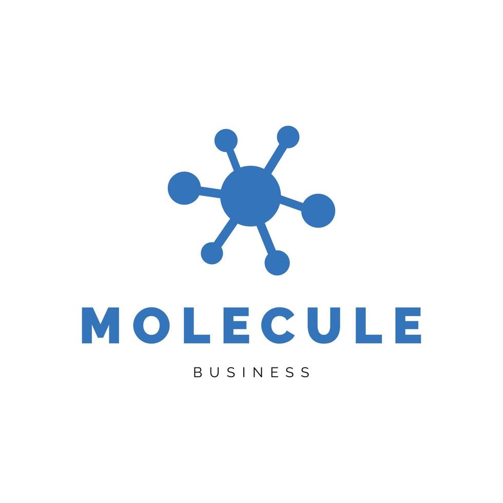 inspiración para el diseño del logotipo del icono de la molécula vector