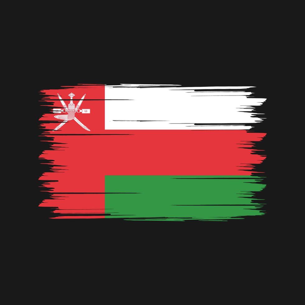 Oman Flag Brush. National Flag vector