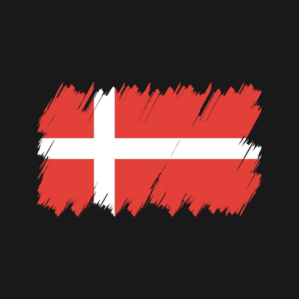 Denmark Flag Brush Vector. National Flag vector