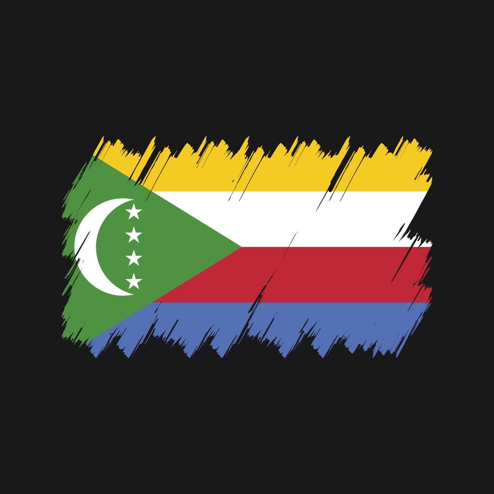 Comoros Flag Brush Vector. National Flag vector