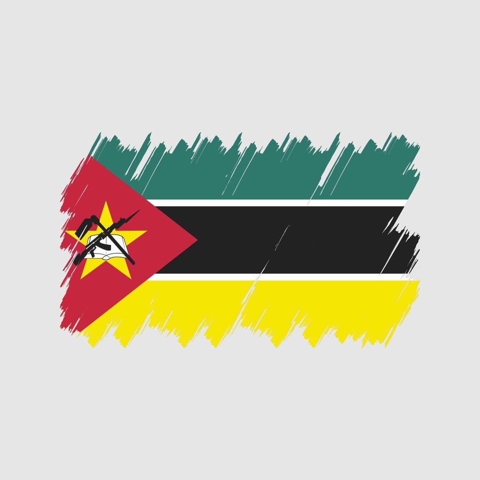 Mozambique Flag Brush Vector. National Flag vector