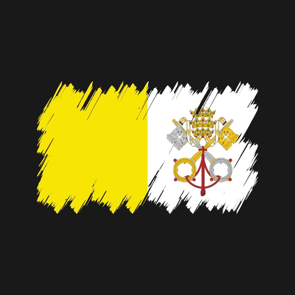 Vatican Flag Brush Vector. National Flag vector