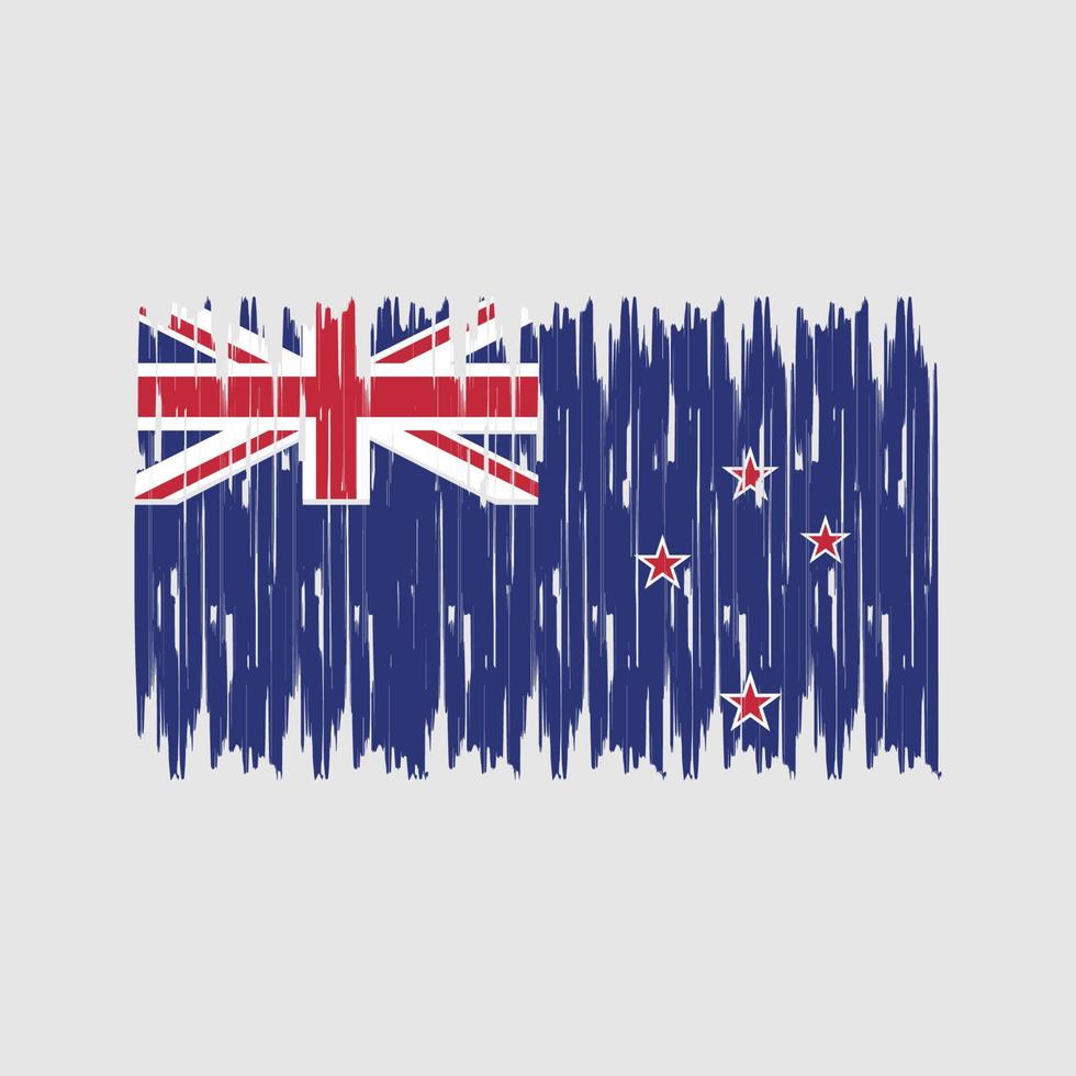 New Zealand Flag Brush Strokes. National Flag vector
