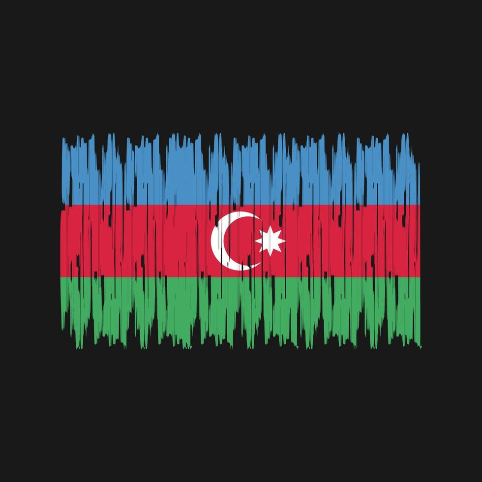 Azerbaijan Flag Brush Strokes. National Flag vector