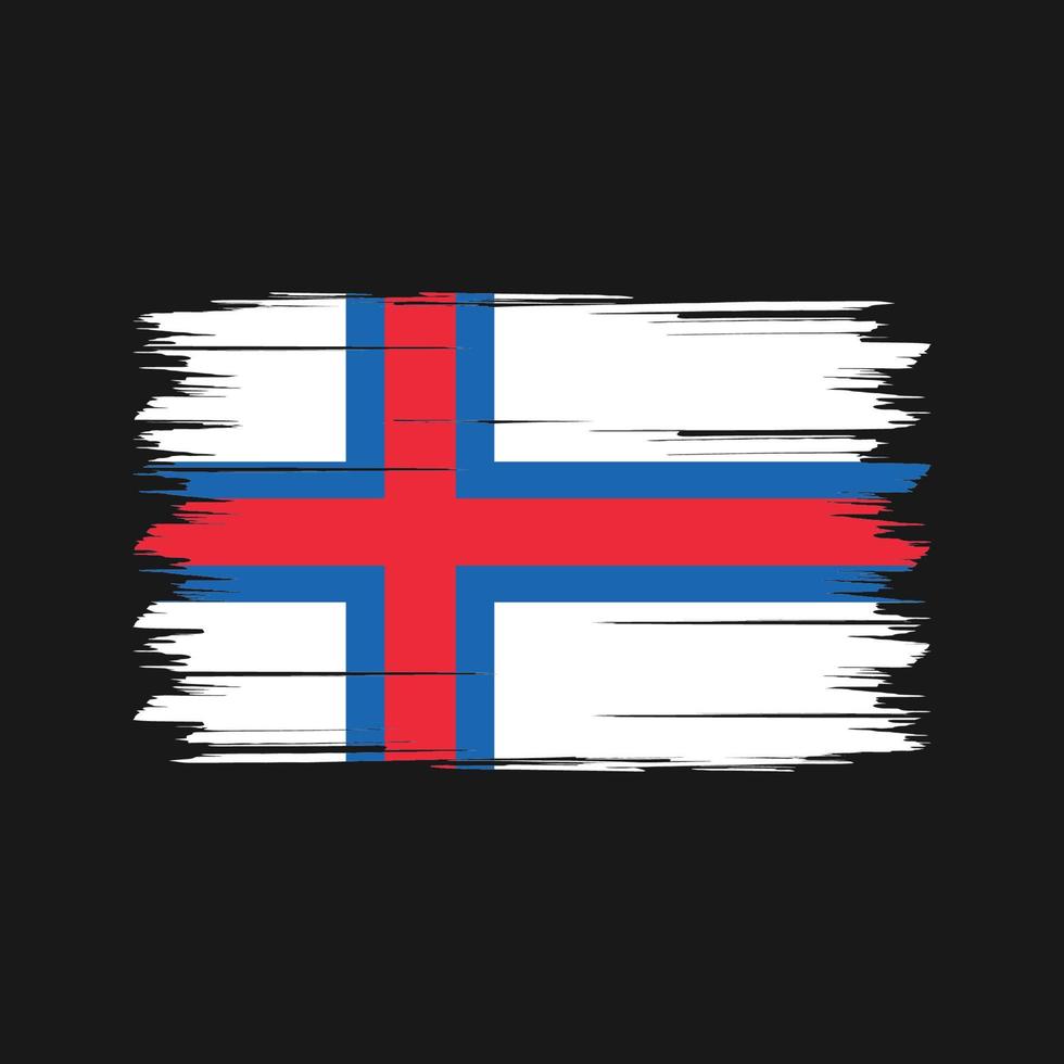 Faroe Islands Flag Brush. National Flag vector