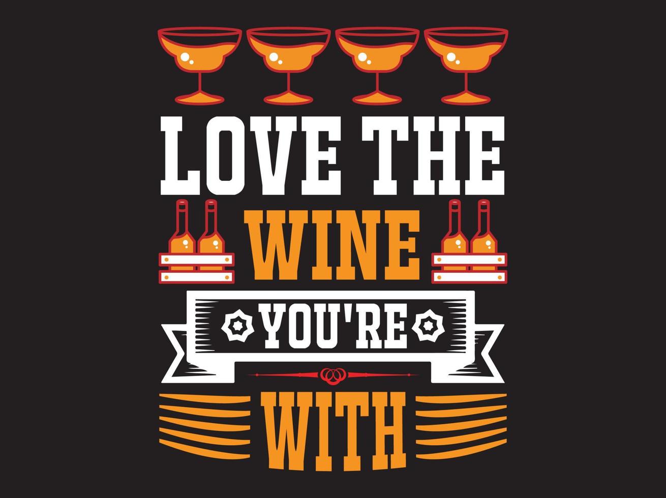 Wine t-shirt design vector file