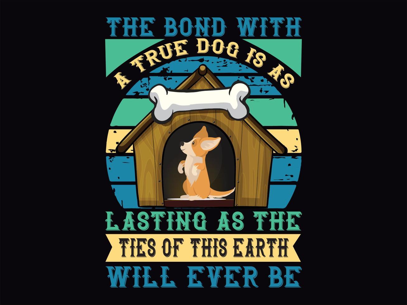 archivo vectorial de diseño de camiseta de perro vector