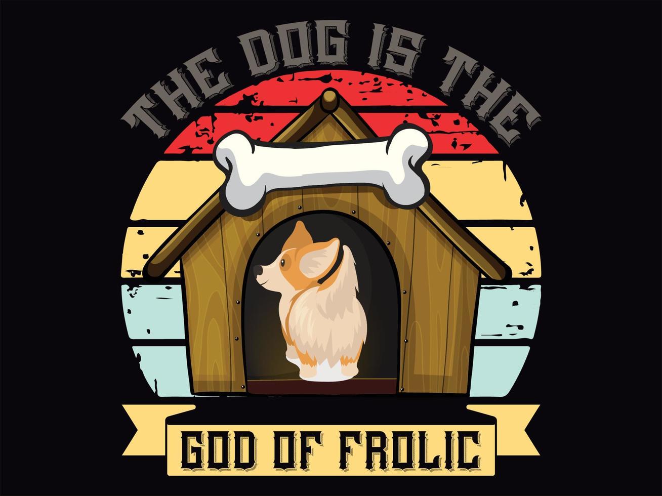 archivo vectorial de diseño de camiseta de perro vector