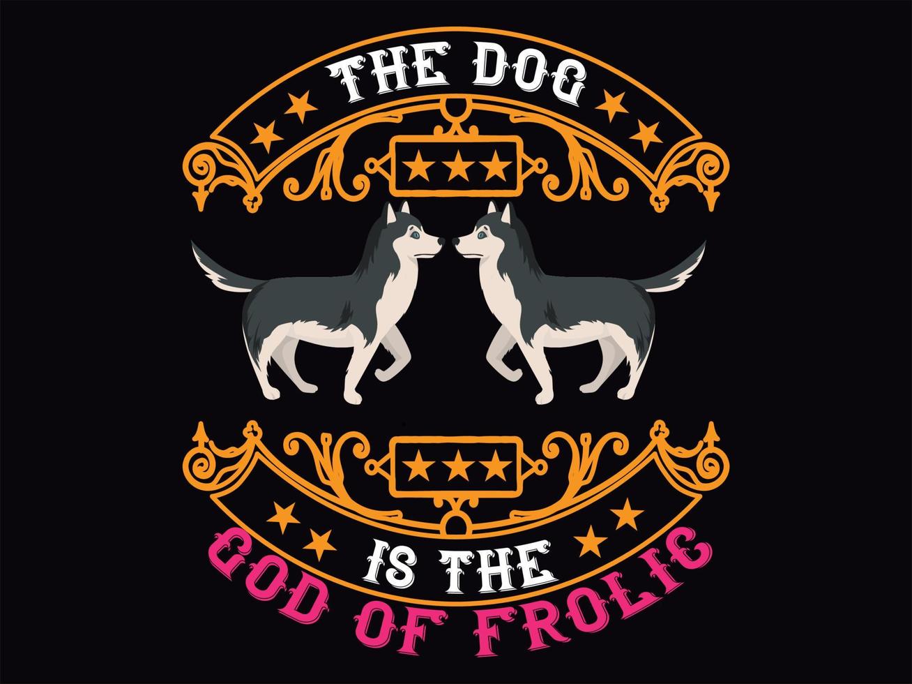 Dog t-shirt design vector file