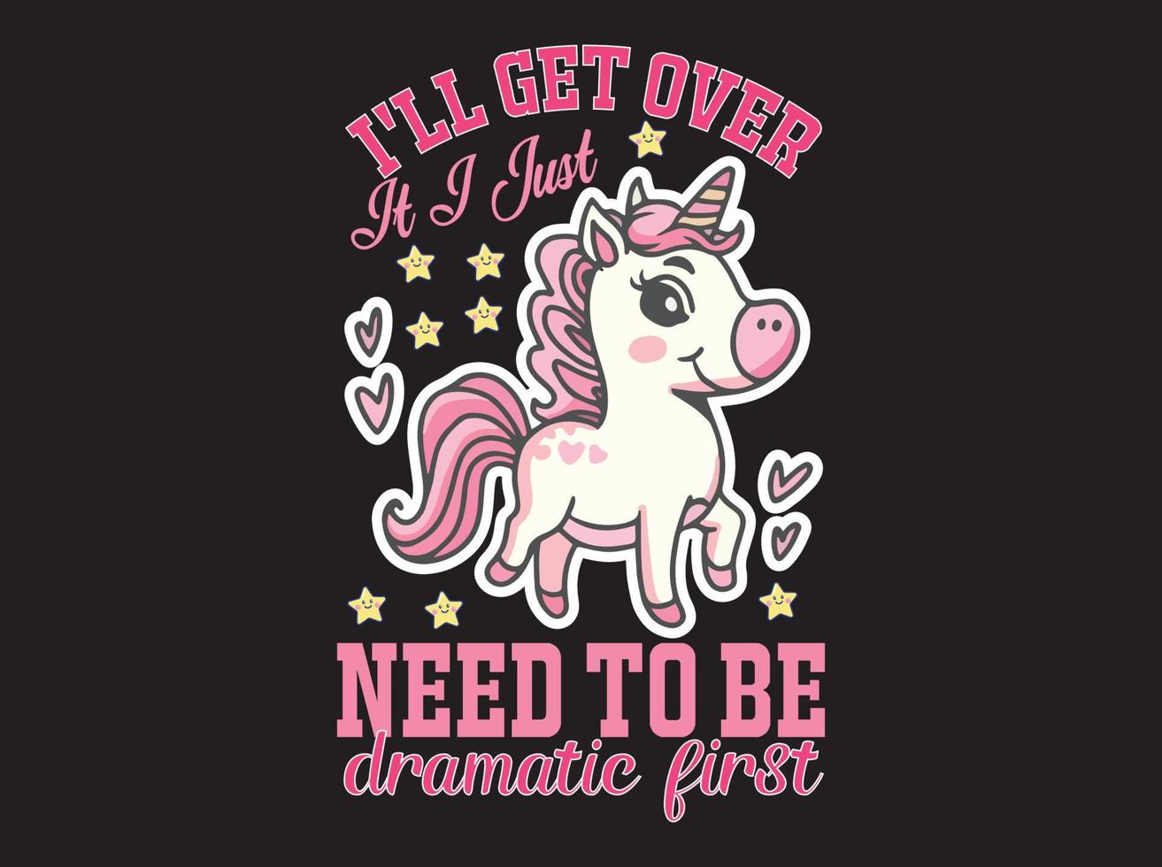 Unicorn t-shirt  design vector file