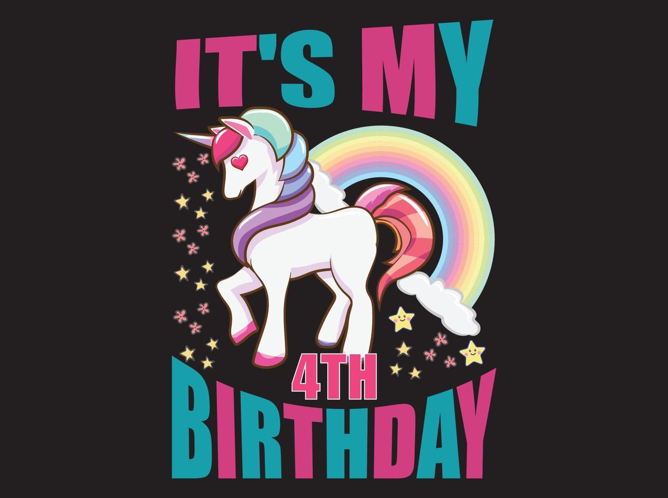 Unicorn t-shirt  design vector file
