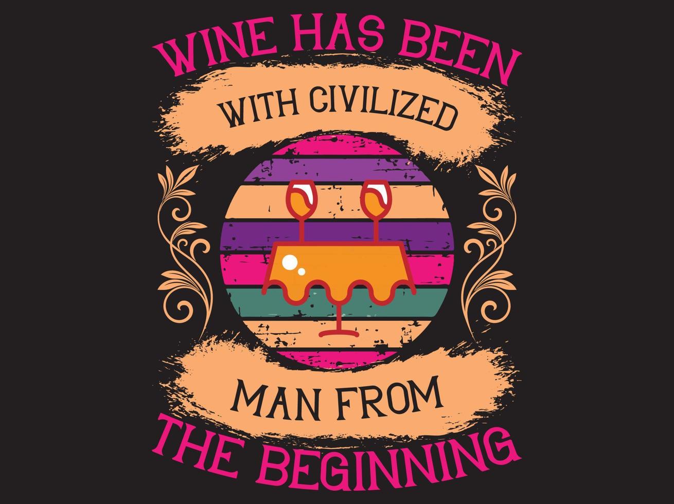 Wine t-shirt design vector file