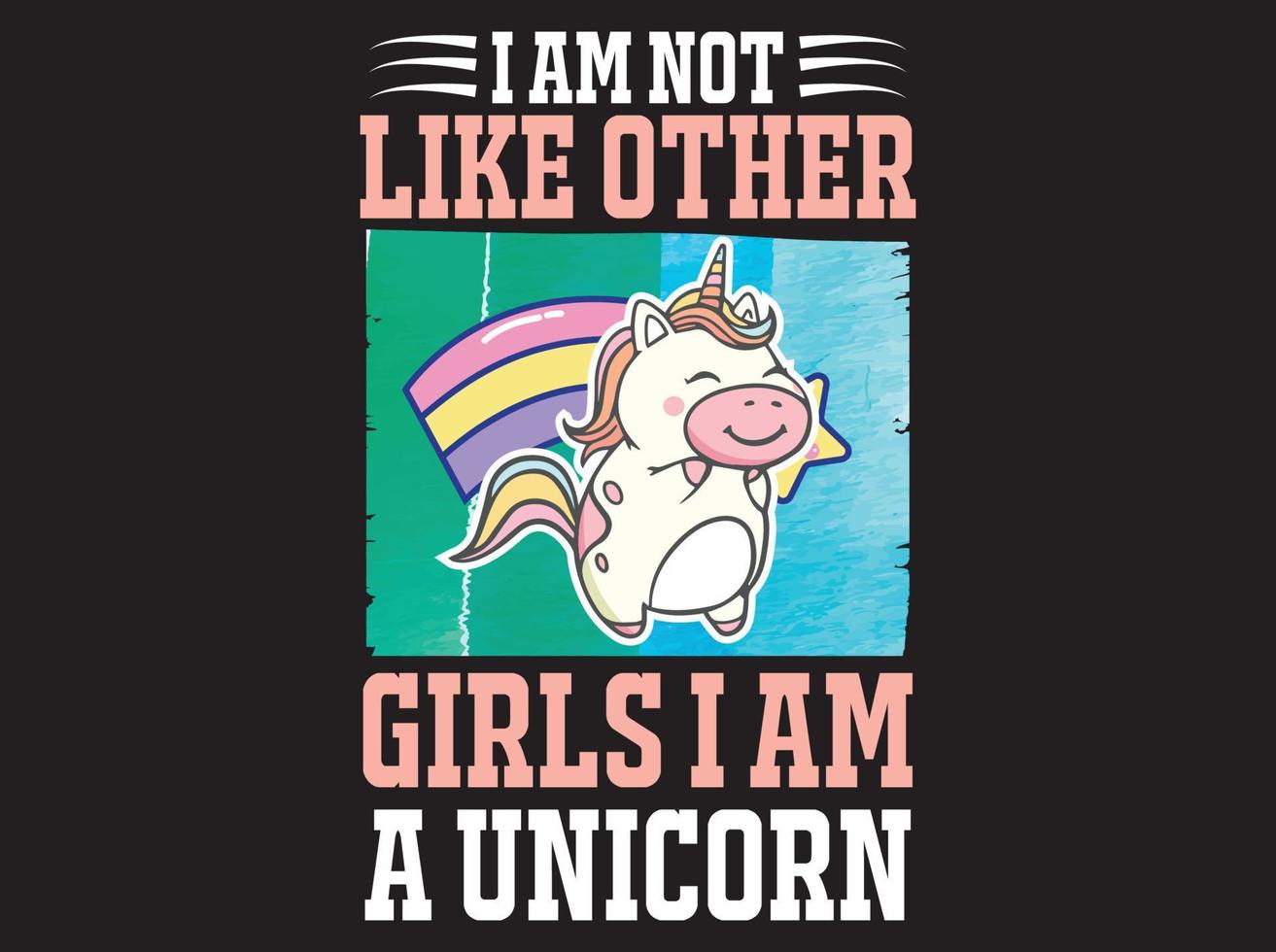 Unicorn t-shirt  design vector file