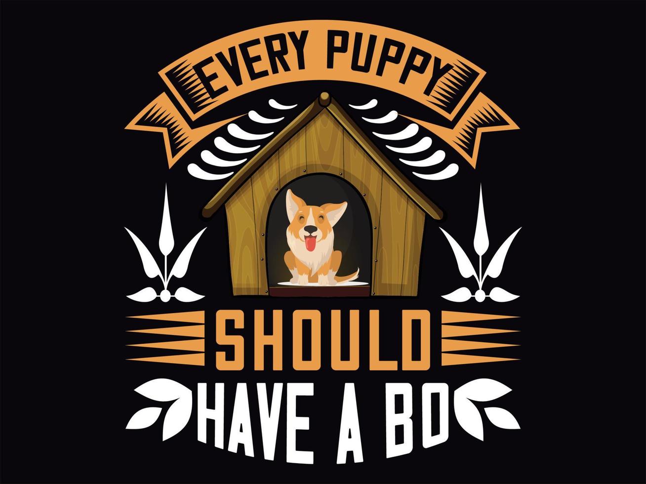 Dog t-shirt design vector file