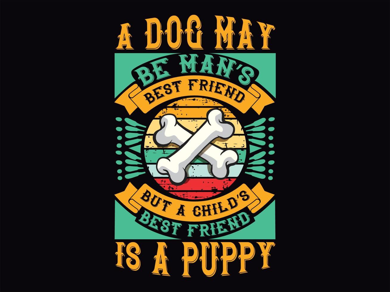 Dog t-shirt design vector file