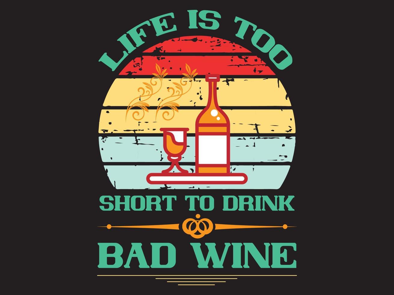 archivo vectorial de diseño de camiseta de vino vector